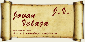 Jovan Velaja vizit kartica